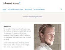 Tablet Screenshot of johanneslarsson.com